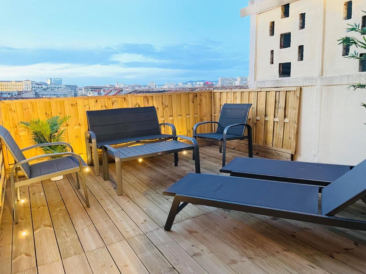 Honore - Rooftop Avec Vue - Appartement T3 Atypique Centre Ville Vieux Port Proche Opera Marsilia Exterior foto