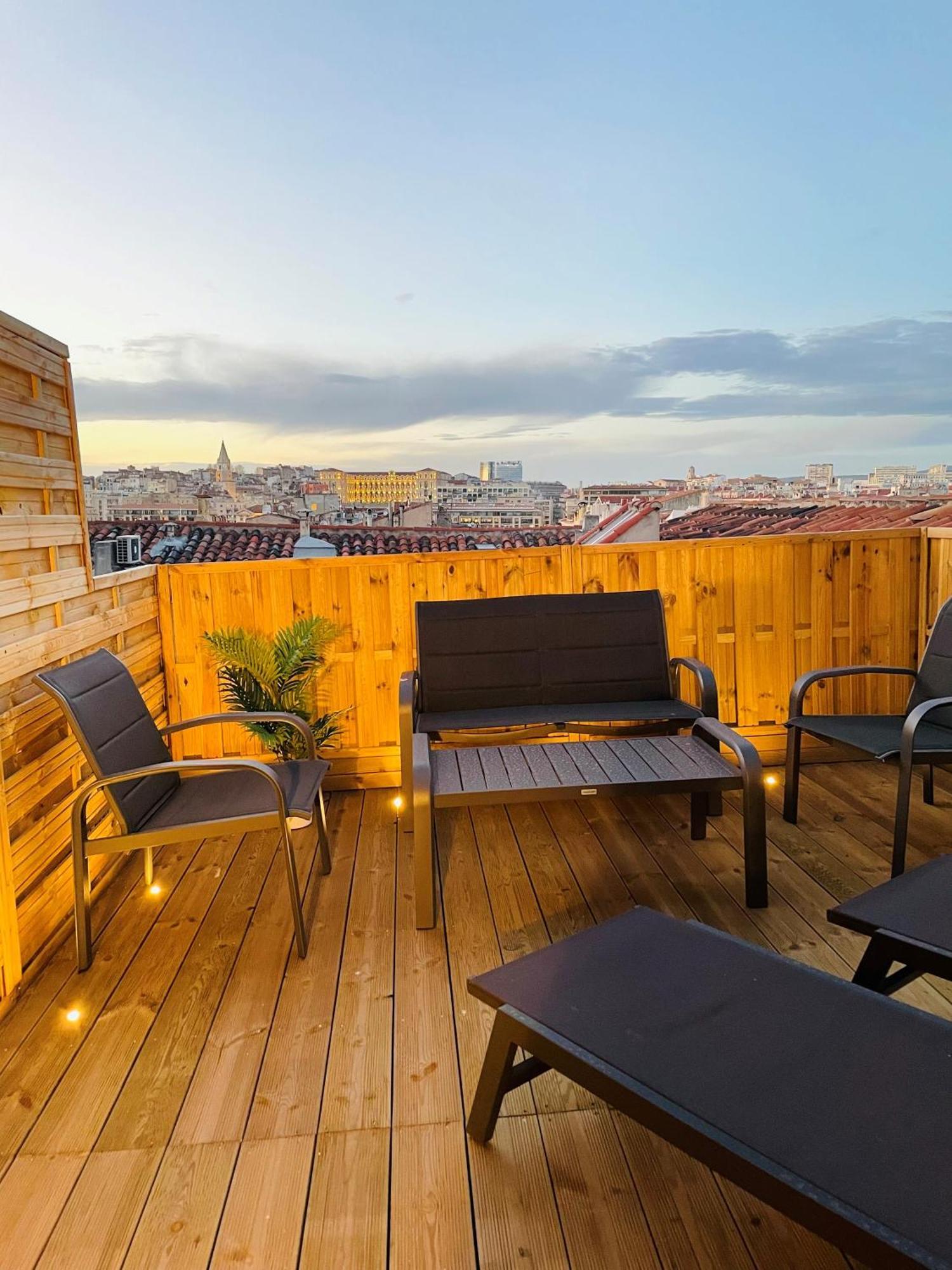Honore - Rooftop Avec Vue - Appartement T3 Atypique Centre Ville Vieux Port Proche Opera Marsilia Exterior foto